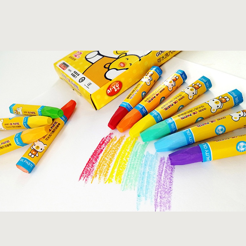 สีเทียน12-36 สี  สีเทียนเนื้อดี ชุดดินสอสีสำหรับเด็กชุดดินสอสี เครื่องเขียน - รูปที่ 2