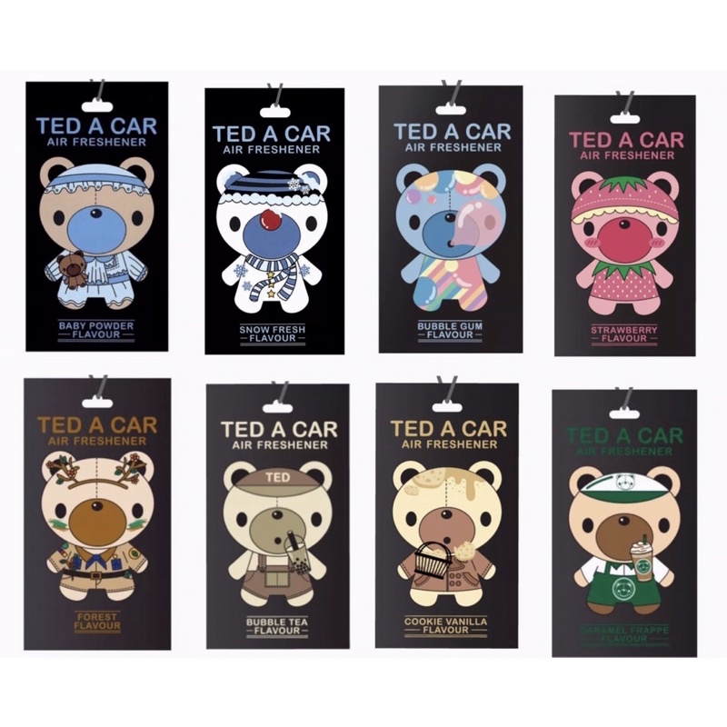 [ พร้อมส่ง ]แผ่นน้ำหอม TED A CAR รูปหมี ของแท้ 100% ส่งด่วนต
