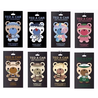 [ พร้อมส่ง ]แผ่นน้ำหอม🐻TED A CAR รูปหมี ของแท้ 100% ส่งด่วน