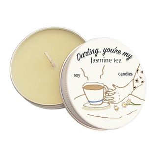 Summerstuff.marine - Darling youre my jasmine tea soy wax candle (60 g.) เทียนหอม กลิ่นชา+มะลิ ละมุน ของขวัญ