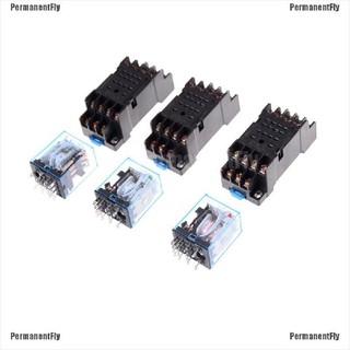 ใหม่ 12v / 24v / 220v รีเลย์คอยล์ไฟฟ้า din rail 14 pin