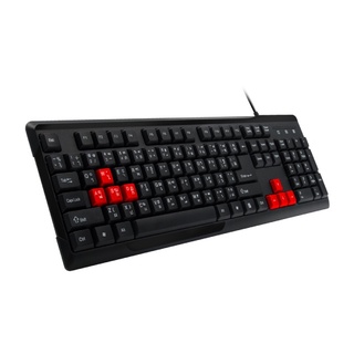 USB Keyboard NUBWO (NK-15 QUIET) Black/Red