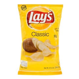 เลย์มันฝรั่งทอดกรอบคลาสสิค 184.2กรัม Lays classic potato chips 184.2g.