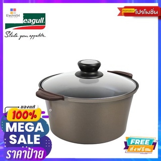 SEAGULL หม้อต้มนอนสติ๊กพร้อมฝาแก้ว 24ซม.SEAGULL NONSTICK SAUCEPOT W/LID 24 CM.