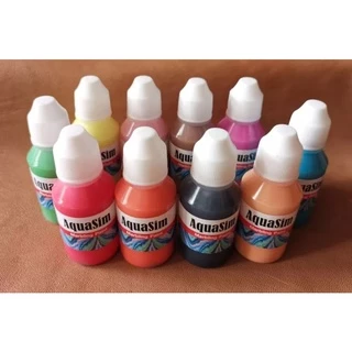 AquaSim​ marbling​ paint​ สีพร้อมใช้สำหรับงานศิลปะบนพื้นน้ำ​ สีmarbling งานศิลปะลายหินอ่อน สีต้องหยดลงบนน้ำเจล