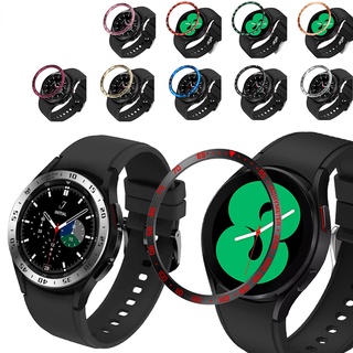 Bezel เคสนาฬิกาข้อมือ สเตนเลส โลหะ มีกาวในตัว สไตล์คลาสสิก สําหรับ Samsung Galaxy Watch 4 Classic 46 มม. 42 มม.