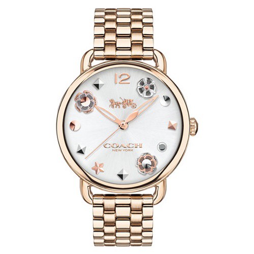 Coach Women's Delancey Charm Dial Rose Gold Watch 14502811 14502810
