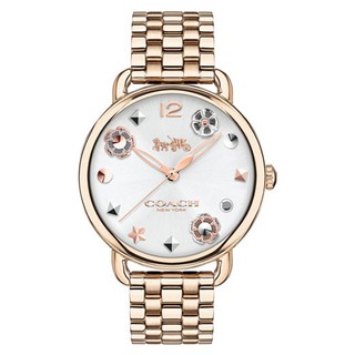 Coach Womens Delancey Charm Dial Rose Gold Watch 14502811 14502810