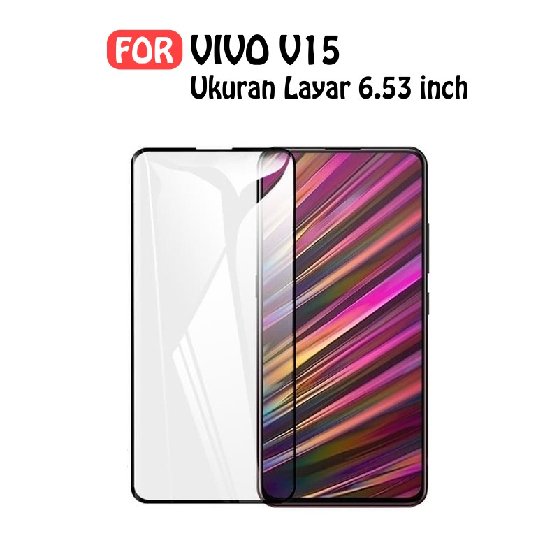 CASE888 กระจกนิรภัย 5D 6D 9D 21D Vivo V15 Full Coverage Ultra HD - สีดํา
