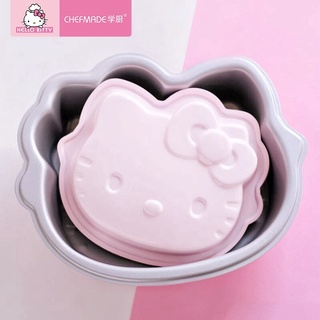 ▩✁◕【CHEFMADE】แม่พิมพ์ เหล็กคาร์บอน ลายหัวแมวเฮลโลคิตตี้ 3D ขนาด 6 8 นิ้ว สำหรับทำเค้ก ฟองดองท์