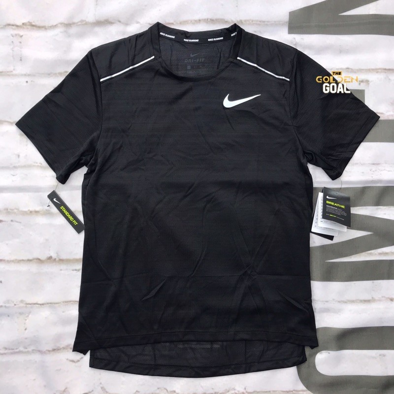 เสื้อวิ่ง Nike Breathe Miler Short Sleeve “Black” ของแท้ป้ายไทย