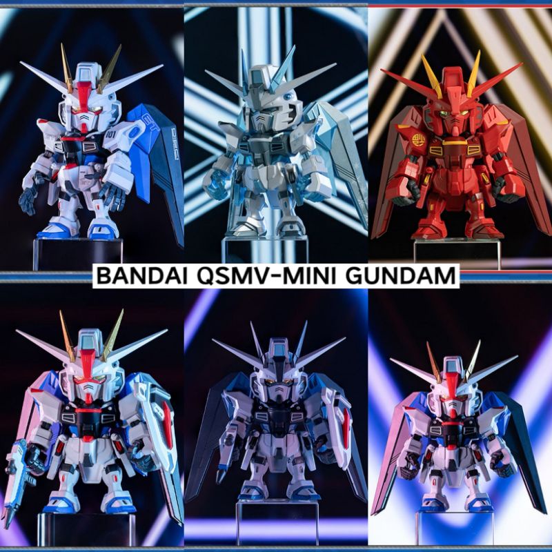 Bandai Qsmv-mini Gundam Blind Box Bandai Gundam กล่องตาบอดรุ่นที่สอง