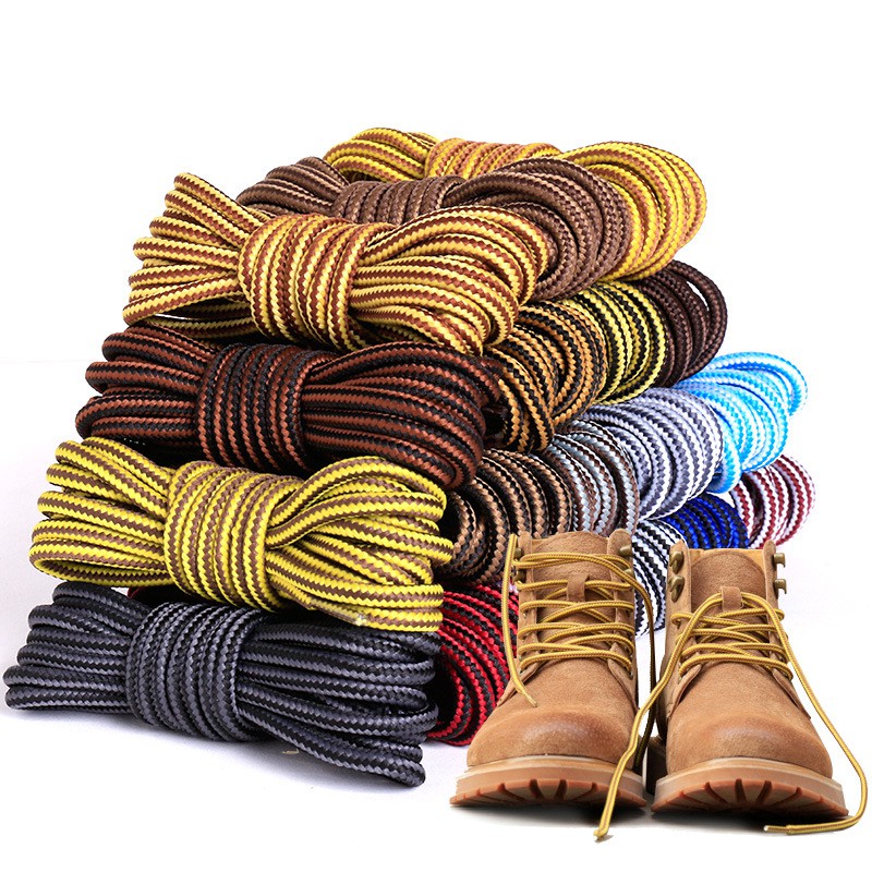 TIMBERLAND เชือกผูกรองเท้าทรงกลมโพลีเอสเตอร์สองสีสําหรับ รองเท้าบูท ดร. มาร์เทนส์ ทิมเบอร์แลนด์... (1 คู่)
