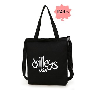 กระเป๋าผ้า Drilleys USA สีดำ