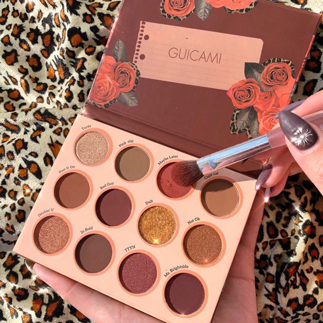 ของแท้ Guicami พาเลทอายแชโดว์ 12สี เนื้อดินน้ำมัน พาเลทอายแชโดว์ ผสมกลิตเตอร์ สีสวย เนื้อสีติดทนนาน