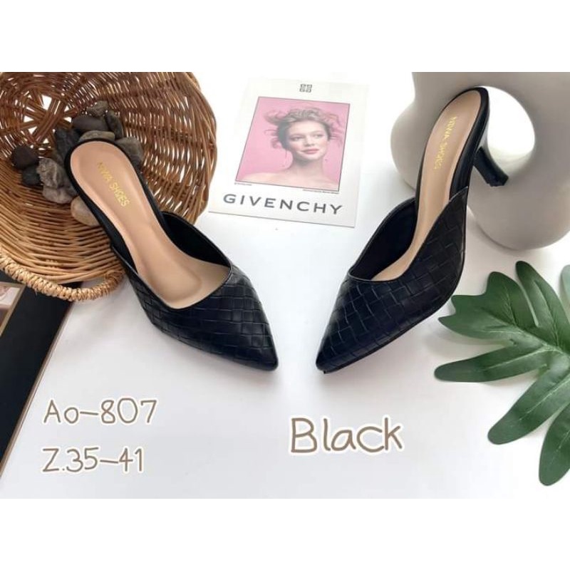 Niwa shoes รองเท้าสตรี ส้นสูง รหัสA0-807 หนังPU นิ่ม ใส่สบาย  ความสูง 2.5