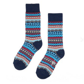 ถุงเท้า COMFY SOCKS Dylan Socks Navy ลวดลายถุงเท้าสวยงาม เหมาะสำหรับใส่กับรองเท้าบูต และรองเท้าผ้าใบ