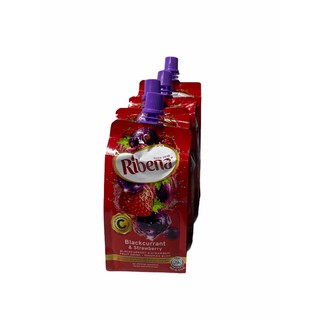 RIBENA ไรบีน่า Blackcurrant &amp; Strawberry 330ml สินค้านำเข้าจากมาเลเซีย 1แพคใหญ่/บรรจุ 4แพค ราคาพิเศษ สินค้าพร้อมส่ง!!