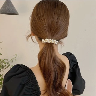 กิ๊บติดผมหางม้าประดับมุกสไตล์เกาหลีสําหรับผู้หญิง