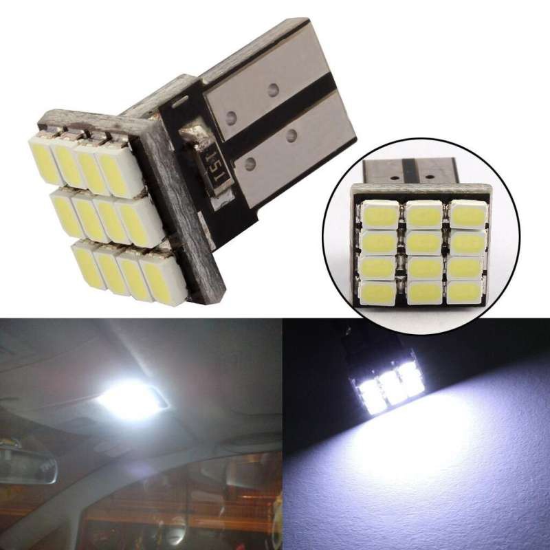 หลอดไฟหรี่ LED T10 ไฟแผนที่ 12SMD (จำนวน 1หลอด) ไฟส่องป้ายสว่างมาก 12V มี 7สีให้เลือก