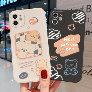 เคสโทรศัพท์มือถือ ซิลิโคนนุ่ม ลายหมีน่ารัก สําหรับ Xiaomi Redmi Note 8 Pro 9 10 11 Pro 11S 10S 9S 8T 10C 9C 9A 9T 9 10 Mi 11 Lite 10T 12 Pro 12X 11i