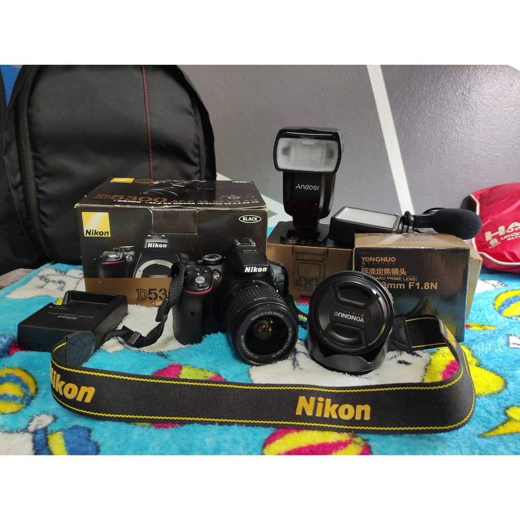 Nikon D5300 +Lens kit +Fix 18-55 + แฟลช + ไฟ มือสอง ซัตเตอ13xxx สภาพดีมากก