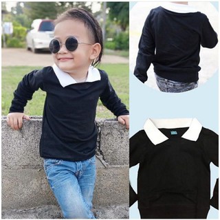 เสื้อแขนยาว คอโปโลมาดนักเรียนอังกฤษ กับเสื้อแขนยาวผ้าcotton ไม่ร้อน