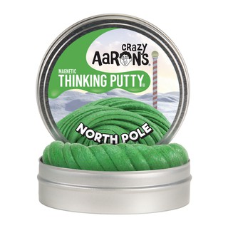 Crazy Aaron s Thinking Putty รุ่น แม่เหล็ก Super Magnetic - North Pole สีเขียว ขนาด 4 นิ้ว มาพร้อมแม่เหล็ก