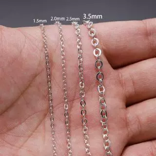 โซ่สร้อยคอDIY 5เมตร/ล็อต 1.5-3.5มม. ยาวเปิดลิงค์ สำหรับทำสร้อยข้อมือ-สร้อยคอ อุปกรณ์แฟชั่นเกาหลี