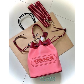 COACH Color-Block Leather Field Bucket Bag แท้ COACH FACTORY