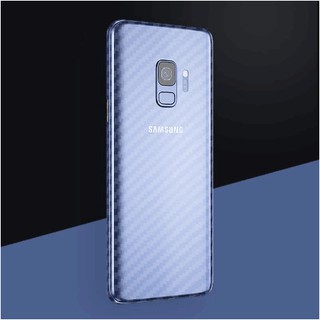 【ราคาต่ำสุด】3D คาร์บอนไฟเบอร์ฟิล์มด้านหลังสติกเกอร์ Samsung S8 S9 S10 Note8 9 10 + plus soft A5 A9 A31 A52 A92 2020 ฟิล์มป้องกัน