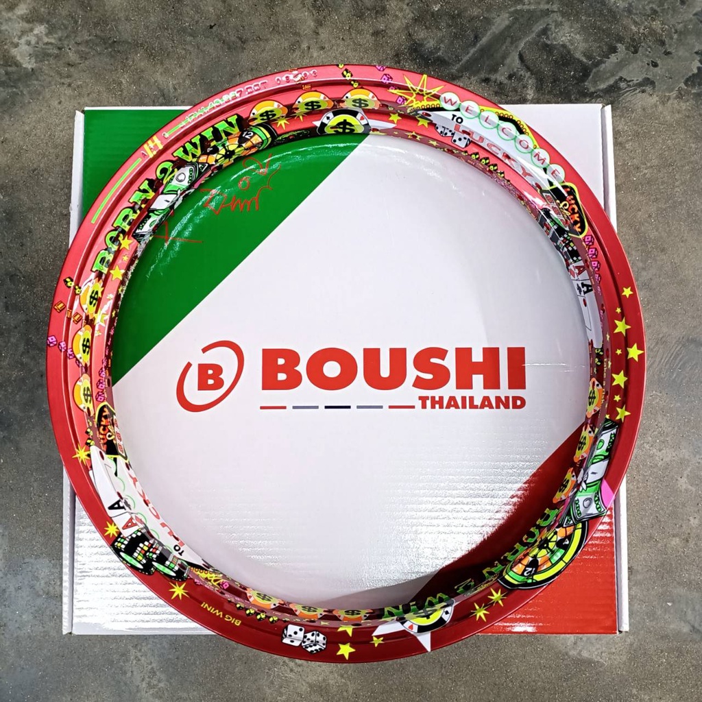 วงล้อ BOUSHI ลาย A1000 B2W 1.40-17 สีแดง (คู่ละ) [รหัส BL01030005]