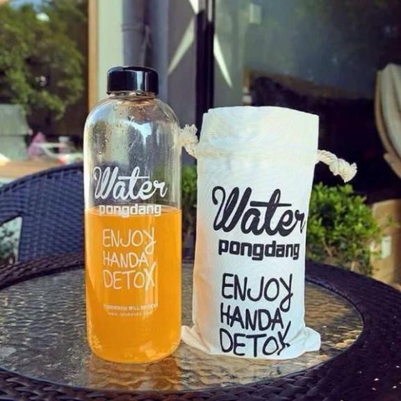 HANDA DETOX WATER BOTTLE 600 ML + กระเป๋าผ้าแบบแขวน GIA UU DAI KHAI TRUONG 2019 - WHOLESALE DUCGANG