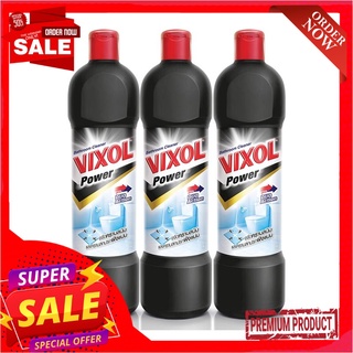 วิกซอล น้ำยาล้างห้องน้ำ พาวเวอร์ สีดำ 900 มล. x 3 ขวดVixol Toilet Cleaner Black 900 ml x 3