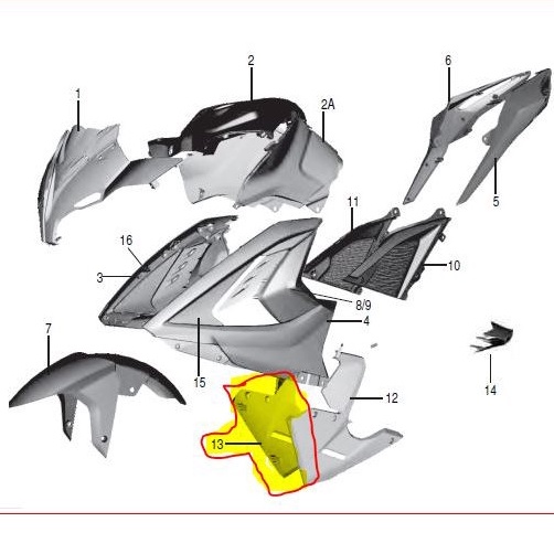 อะไหล่ฝาครอบ BAJAJ RS200 -3