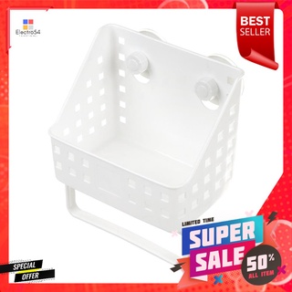 ตะกร้าแขวนติดผนังสูญญากาศ R1860 สีขาว KECHPLASTIC BASKET WITH SUCTION CUP R1860 WHITE