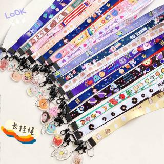 Cute Cartoon keychain Strap Neck straps Lanyards for keys ID Card Pass Gym Mobile Phone USB badge holder DIY Hang Rope Sling