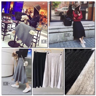 400.- ส่งฟรี🍒 :::flare knitting skirt:::