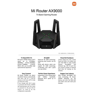 Xiaomi Mi Router AX9000 EU เร้าเตอร์ Wi-Fi 6 ของแท้ประกันศูนย์ไทย 1 ปี