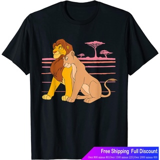 เสื้อยืด พิมพ์ลาย Disney The Lion King Simba and Nala Love Cwg5