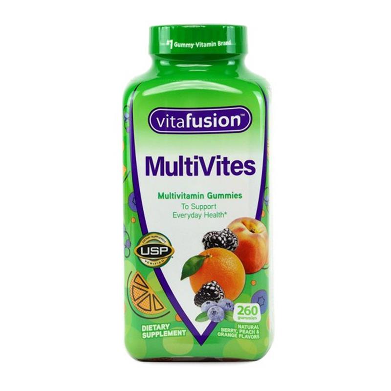 Vitafusion MultiVites Gummy Vitamin Multivitamin สหรัฐอเมริกา เหนียว วิตามิน วิตามินรวมสำหรับผู้ใหญ่