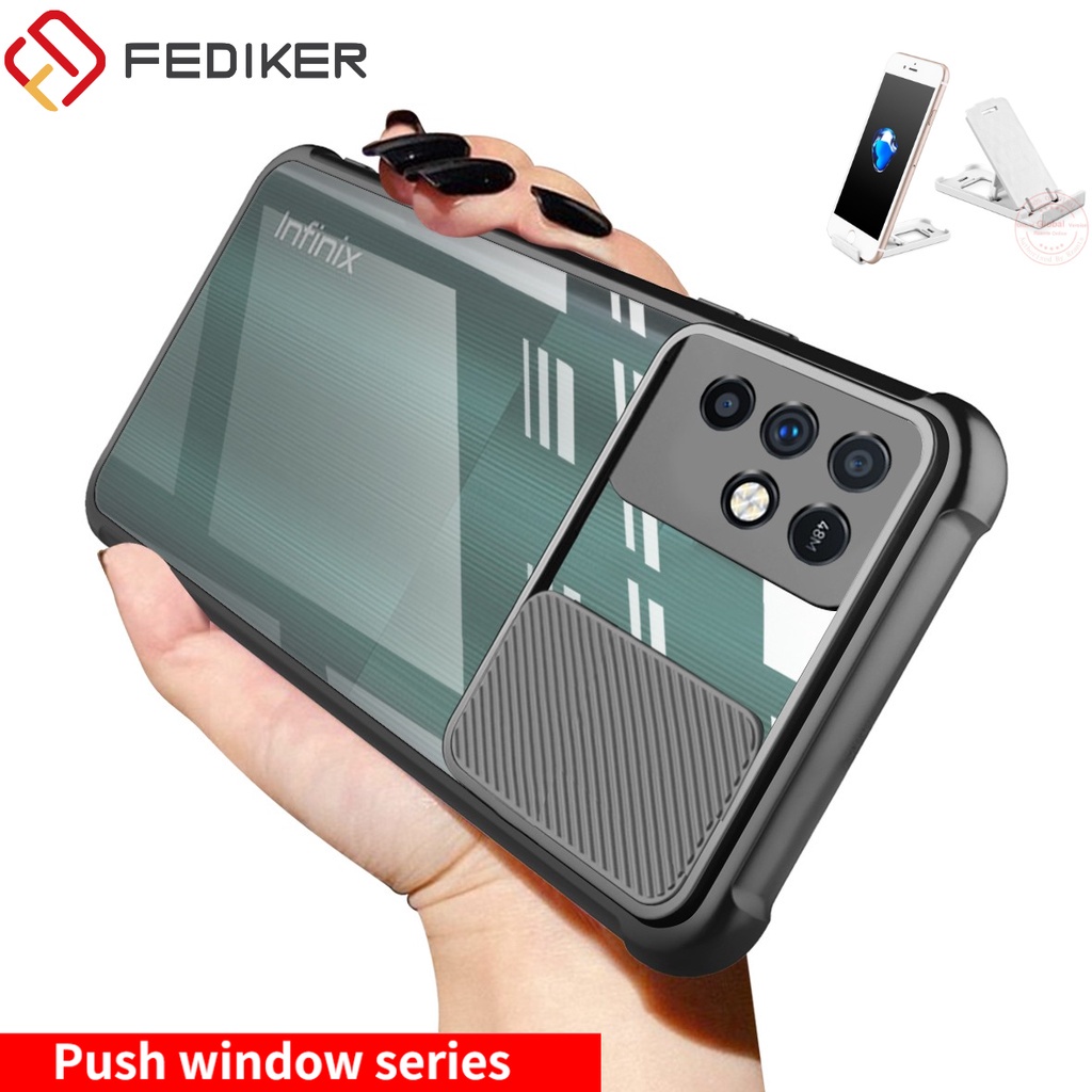 สําหรับ Infinix Note 8 8i 10 10 Pro 5G เคสโทรศัพท์Push window seriesHybrid กันกระแทก Slim โปร่งใสยืด