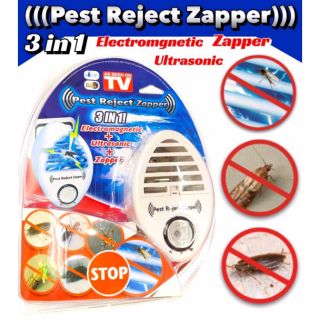 Pest Reject Zapper 3 in 1 เครื่องไล่หนูไล่แมลงคลื่นอุนตร้าโซนิค