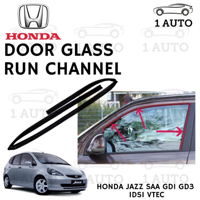 [อะไหล่ HONDA] HONDA JAZZ SAA GD1 GD3 iDSI VTEC DOOR GLASS RUN CHANNEL RUBBER