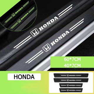 【HONDA  / ฮอนด้า 】สติกเกอร์คาร์บอนไฟเบอร์เรืองแสง กันน้ำ คุณภาพสูง กันรอยขีดข่วน ติดบันไดรถยนต์ สติ๊กเกอร์สะท้อนแสง Vezel City Stream Civic Fit Civic Fd Freed Jazz Adv150