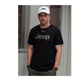 เสื้อยืดพิมพ์ลายแฟชั่น JEEP JEEP เสื้อยืดแขนสั้นผู้ชายฤดูร้อนบางเสื้อยืด 2022 ใหม่ High-end Cotton เสื้อยืดขนาดใหญ่ครึ่ง