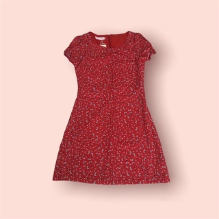 [NEW] Dress เดรสกระโปรงลายดอก (สีแดง)