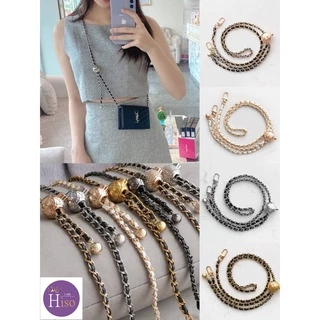 พร้อมส่งจากไทย ครบทุกสี สายกระเป๋าปรับได้ อุปกรณ์เสริมห้อยกระเป๋า โซ่หนังPU สายลูกตุ้มปรับระดับ