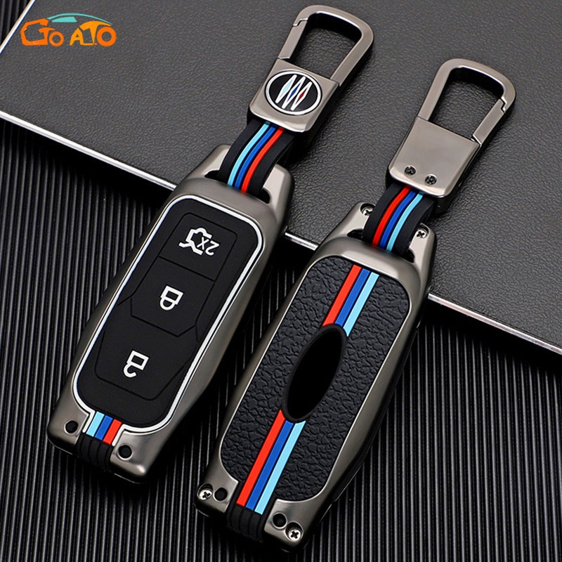 Gtioato เคสกุญแจรีโมตรถยนต์ สําหรับ Ford Ford Ranger Everest Fiesta Focus Ecosport Mustang Raptor Explorer Transit Ranger Wildtrak Bronco Expedition