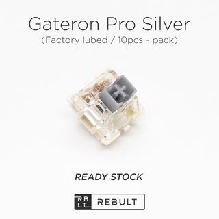 (ส่งจากโรงงาน) Gateron Pro Silver [3.0] (10 แพ็ค) สวิตช์เชิงกล สําหรับคีย์บอร์ด Mechanical